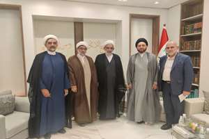 دیدار حضرت آیت الله قمی با علمای شیعه و اهل سنت عراق